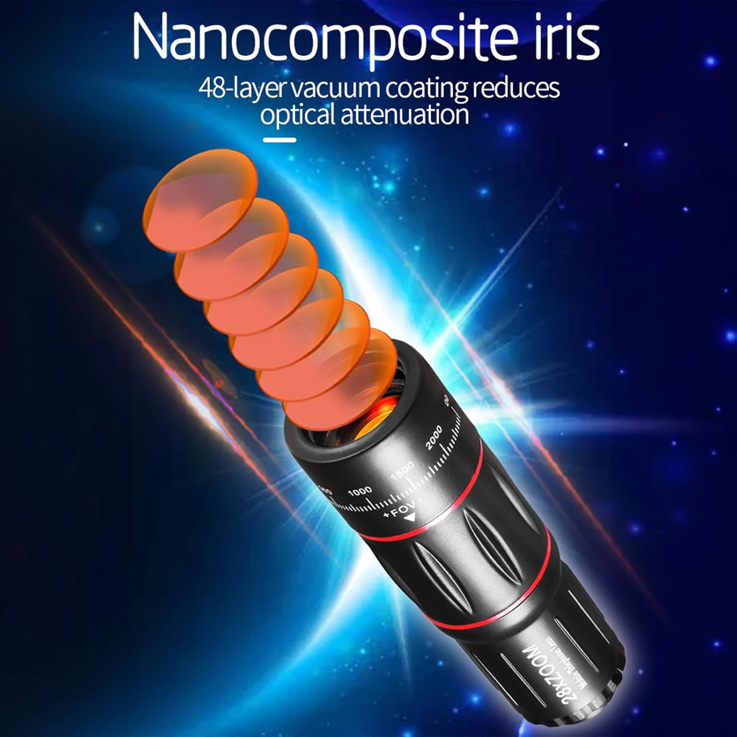 28x Telephoto Magnification HD Phone Camera Lens 5 in 1 Kit for iPhone and Android with Tripod + Telephone Lens + Lens Cover + Clips, Support Hand-held, Eye View, Spot Shooting, 4K HD Telephoto - Image 7